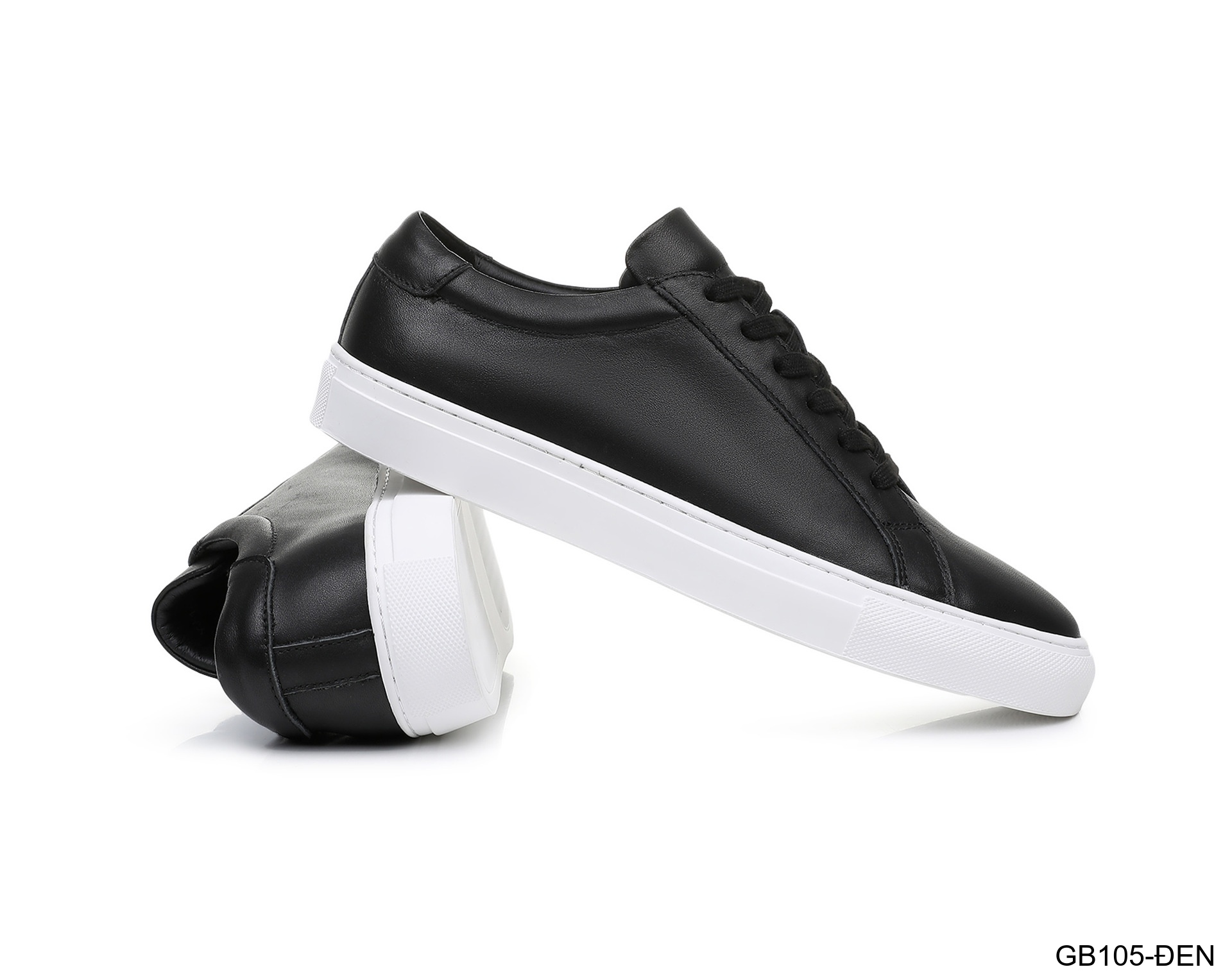 GB105 - Giày Sneaker Nam Da Bò Thiết Kế Đơn Giản, Đế Cao Su Bền, Màu Trắng Đen_thumbnail_23