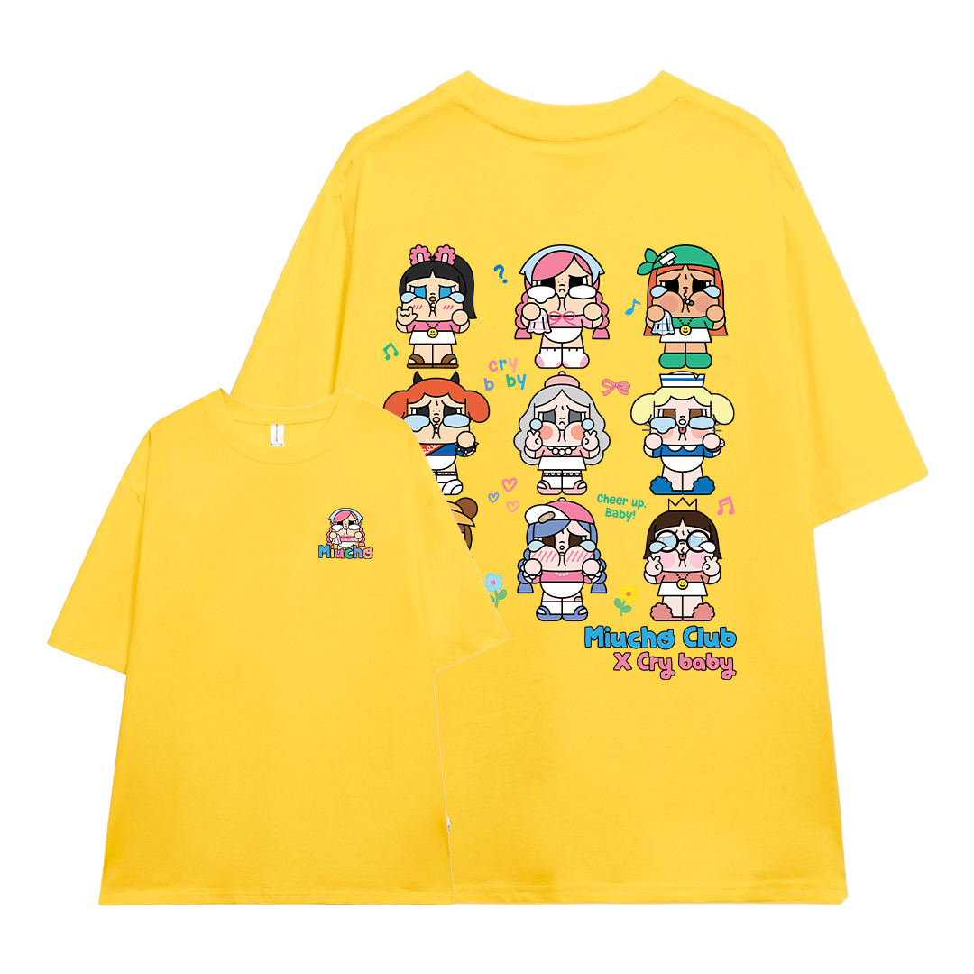 Áo thun CRY BABY nhiều màu ATD1334 Miucho form rộng vải cotton in mix_thumbnail_6