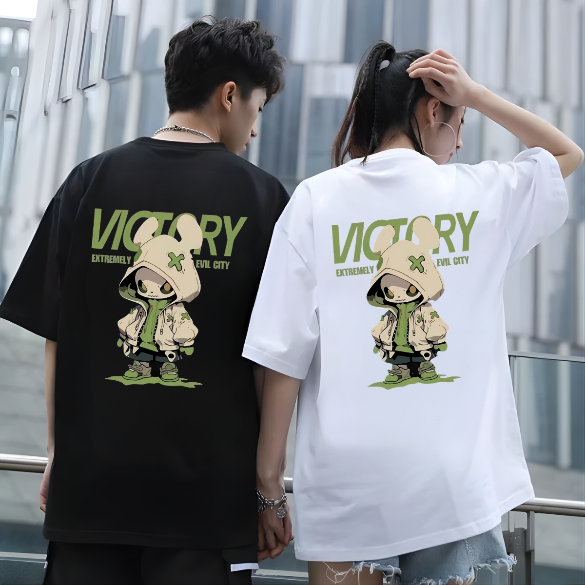 Áo thun unisex UX30-1144 VICTORY in hình quái vật xanh dáng oversized local brand WETEE