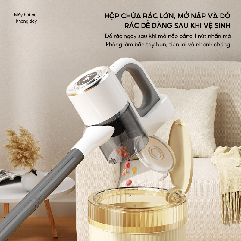 Máy Hút Bụi Cầm Tay Không Dây NMIMART MHB09, Công Suất 15000PA, Tích Hợp Lau Sàn Đa Năng Cho Nhà, Xe Hơi_thumbnail_7