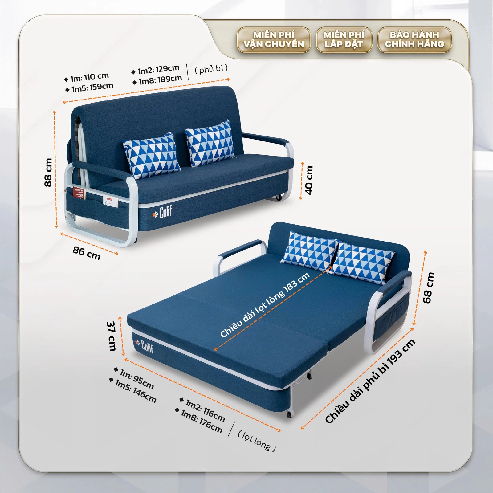 Nhà 20-25m2 ở Tân bình nên dùng sofa giường kích thước nào cho gọn?