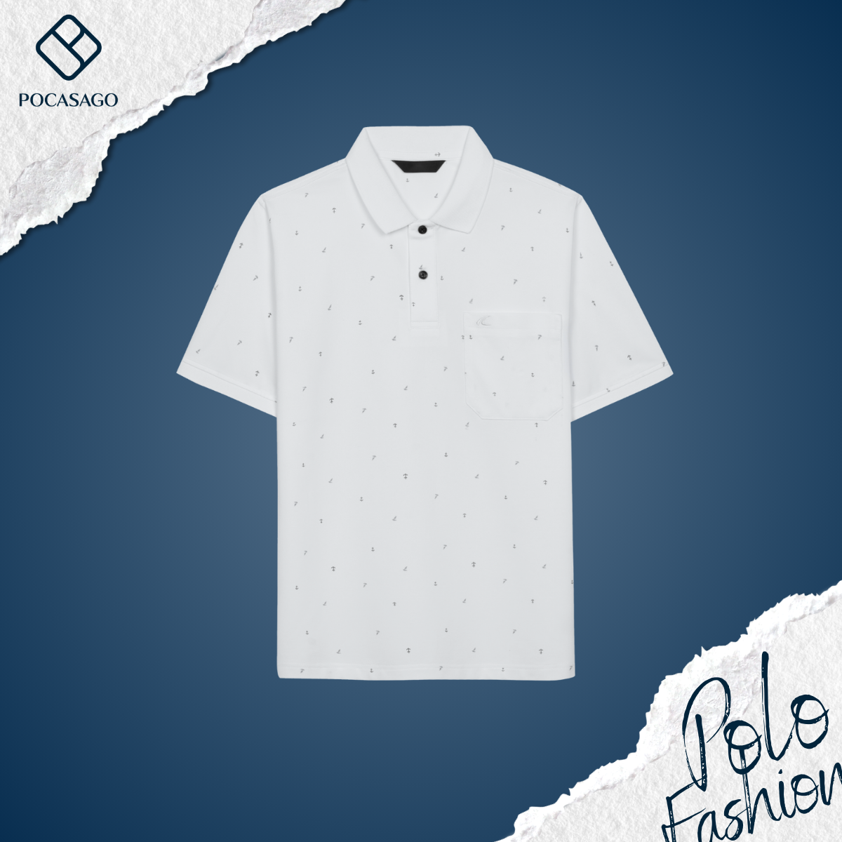 Áo Polo nam họa tiết mỏ neo phối túi ngực_thumbnail_0