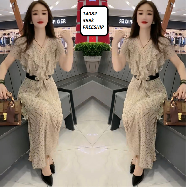 14082-Đầm maxi tay  cánh tiên phối bèo cổ ( voan. lót )FREESHIP_thumbnail_0