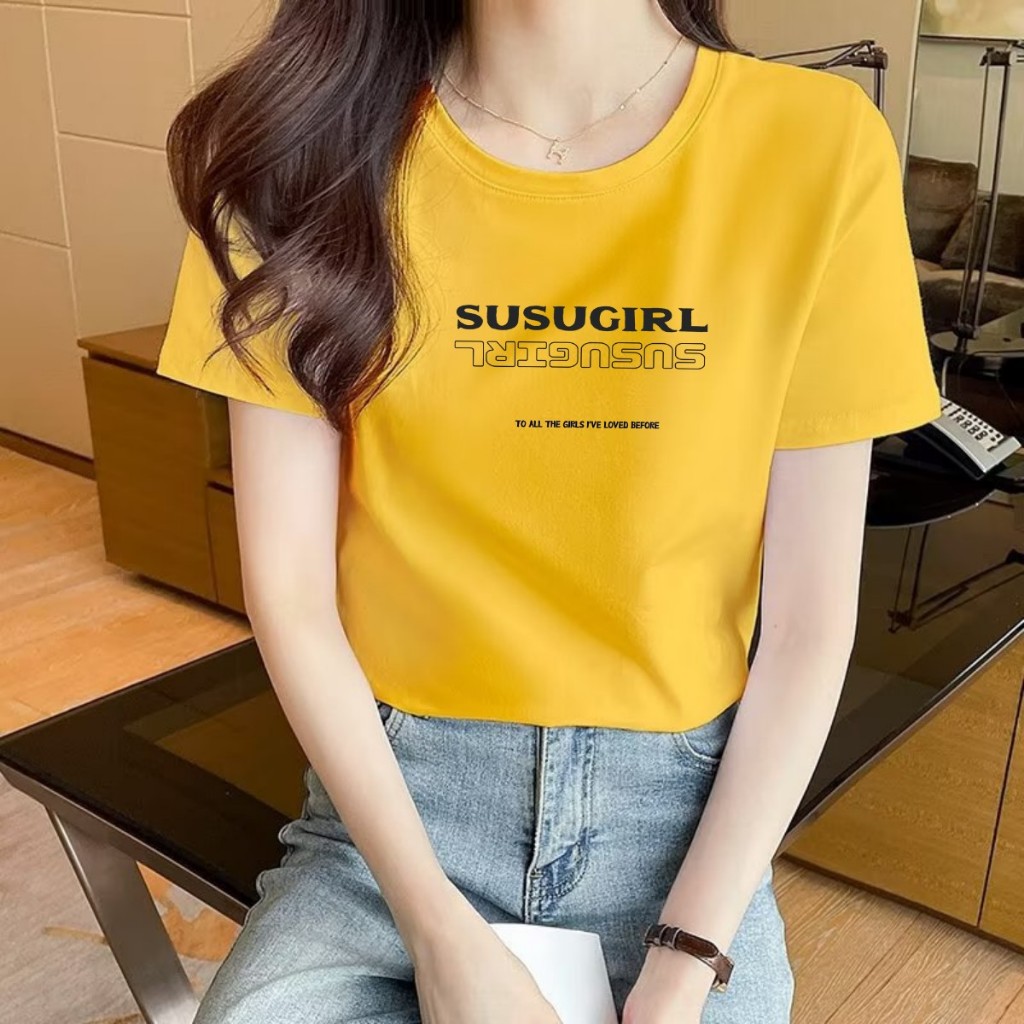 [Form Vừa] Áo phông nữ Loza chất liệu thun cotton mềm mịn in chữ Susugirl - Mã VT7895_thumbnail_2
