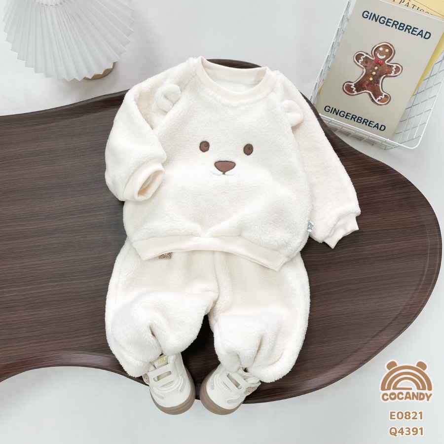 Áo dài lông BE gấu nâu