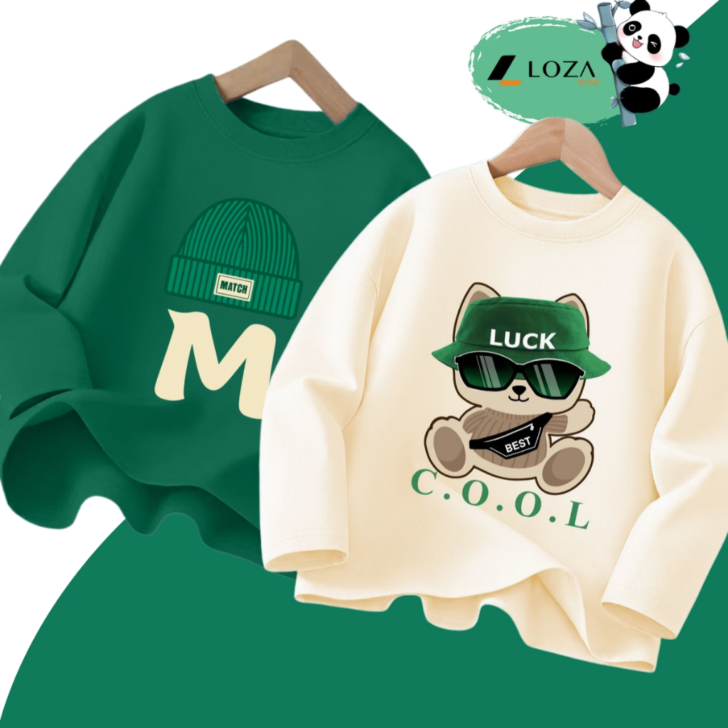 Áo thun dài tay bé trai in nhiều hình - Loza Kids KT006