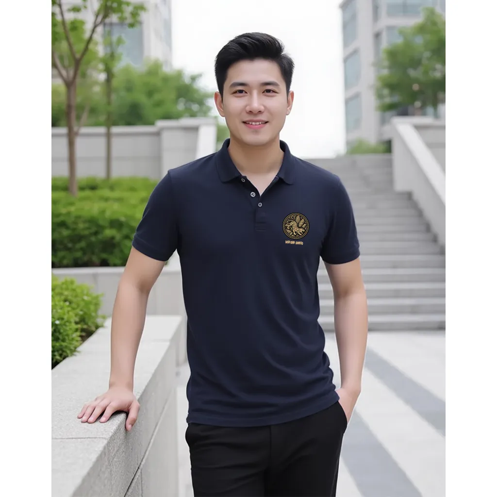 Áo polo nam form vừa Tiger 2502 Miucho Iconic chất vải cá sấu thoáng mát cổ trụ in graphic_thumbnail_2