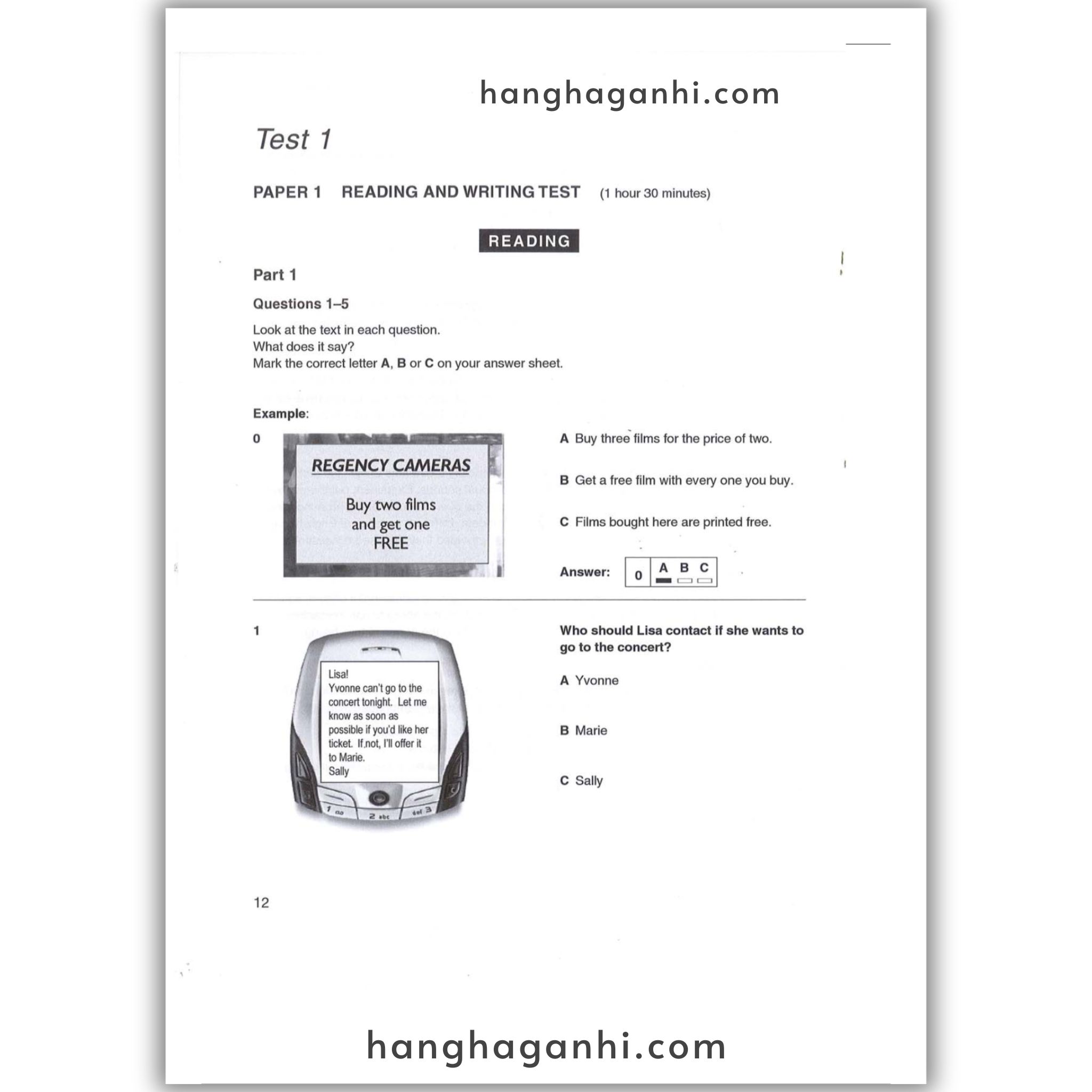 [Sách] Cambridge English Preliminary – Preliminary English Test (PET) 6 With Answers_thumbnail_12