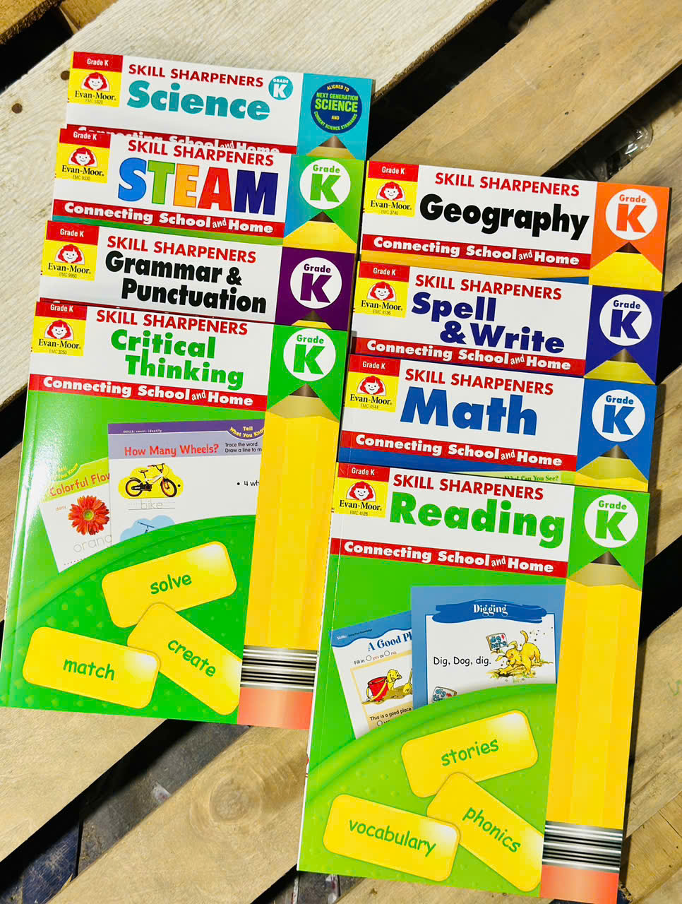 Skill Sharpeners Grade K – 8 cuốn - [Bộ sách Full]