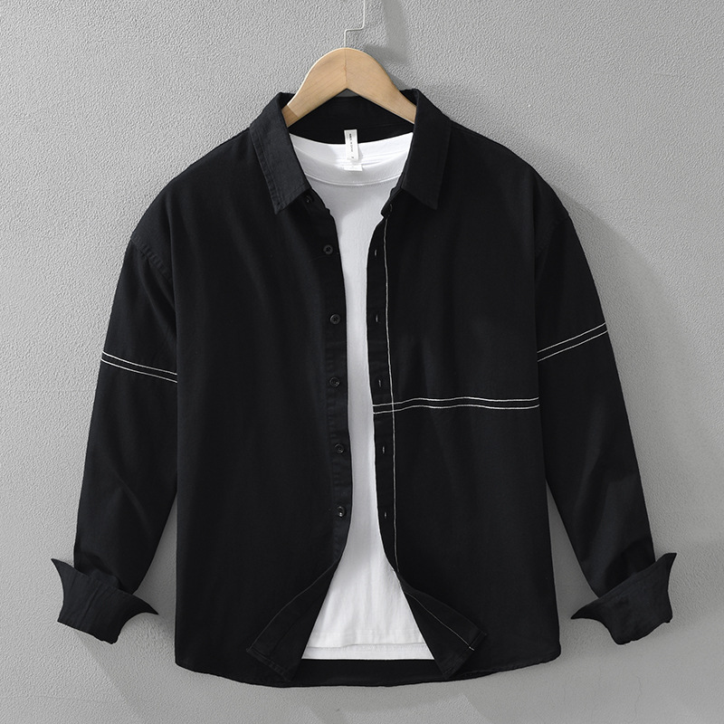 Áo Sơ Mi Nam Dài Tay Nhật Bản – Thiết Kế Đơn Giản, Thoáng Mát, Dáng Rộng Thời Trang
