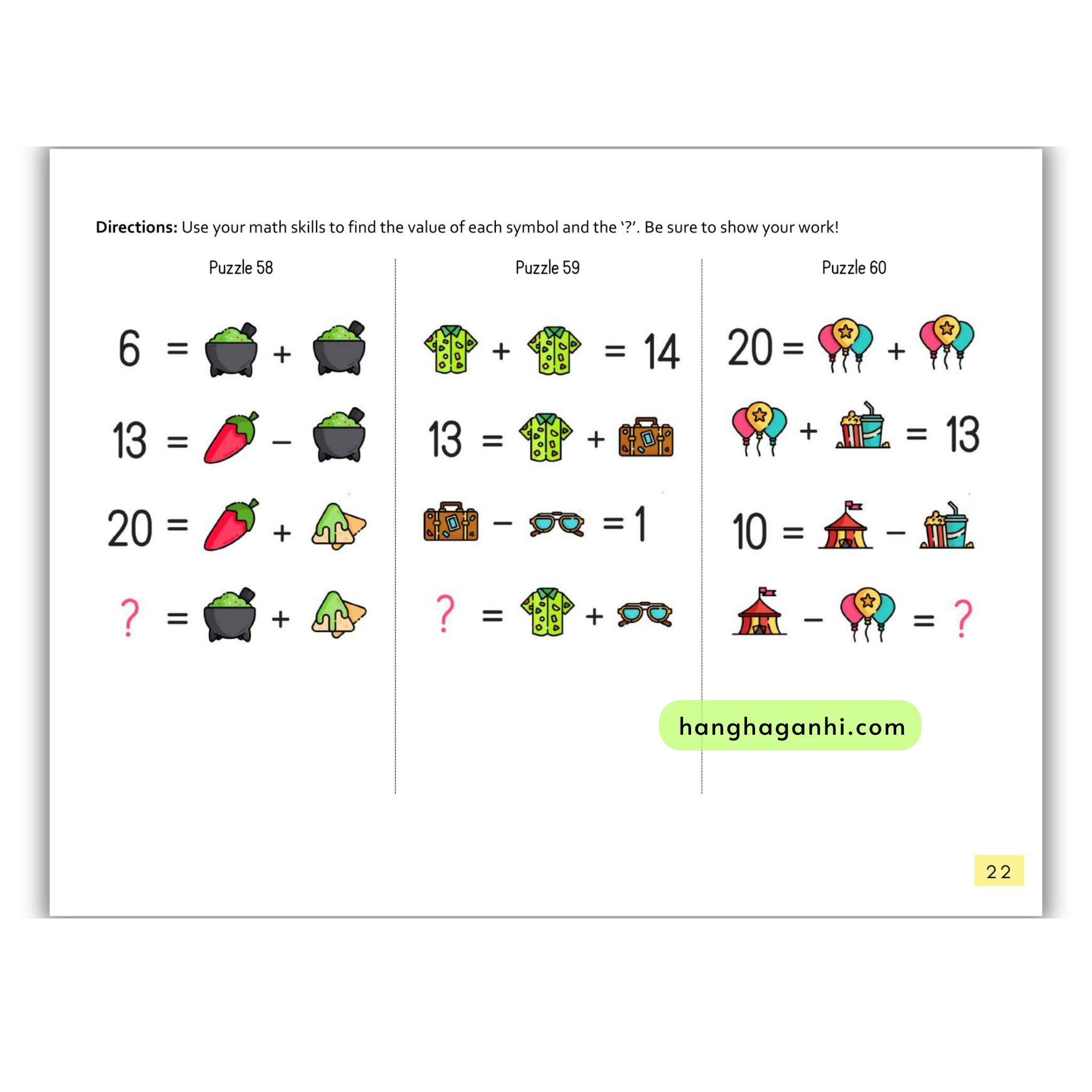 Math Puzzles for Smart Kids, Sách Toán tư duy hình ảnh Neurotrainer cho bé_thumbnail_4