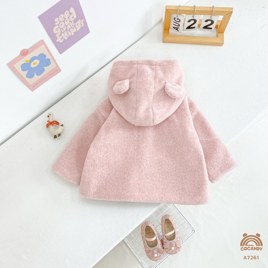 Áo khoác HỒNG 2 túi mũ tai gấu_thumbnail_1