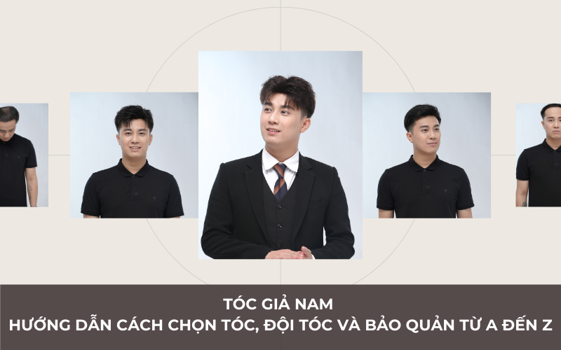 Tóc giả nam: Hướng dẫn cách chọn tóc, đội và bảo quản từ A đến Z