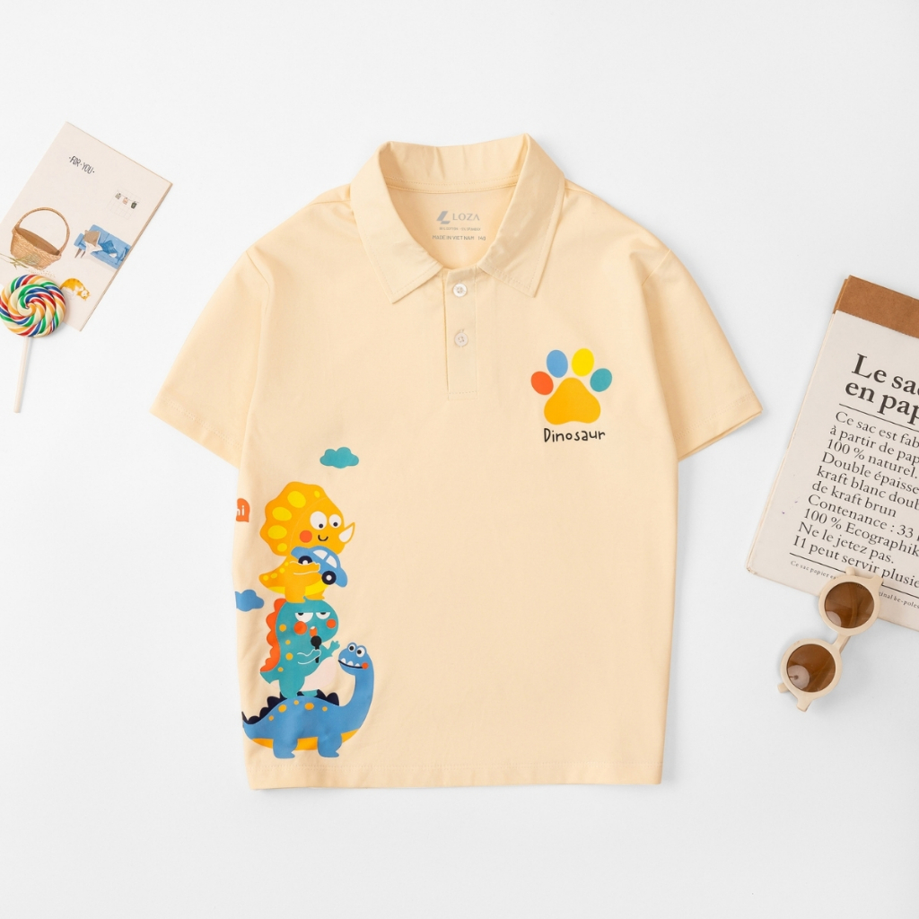 Áo polo bé trai in hình Khủng long - Loza Kids PL3050_thumbnail_2