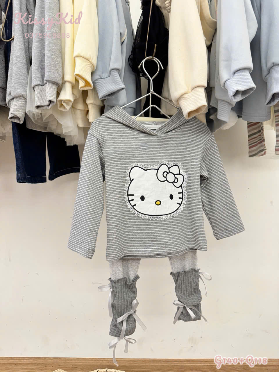 (Q118) Quần legging xám gấu đính nơ Kiyomi_thumbnail_0