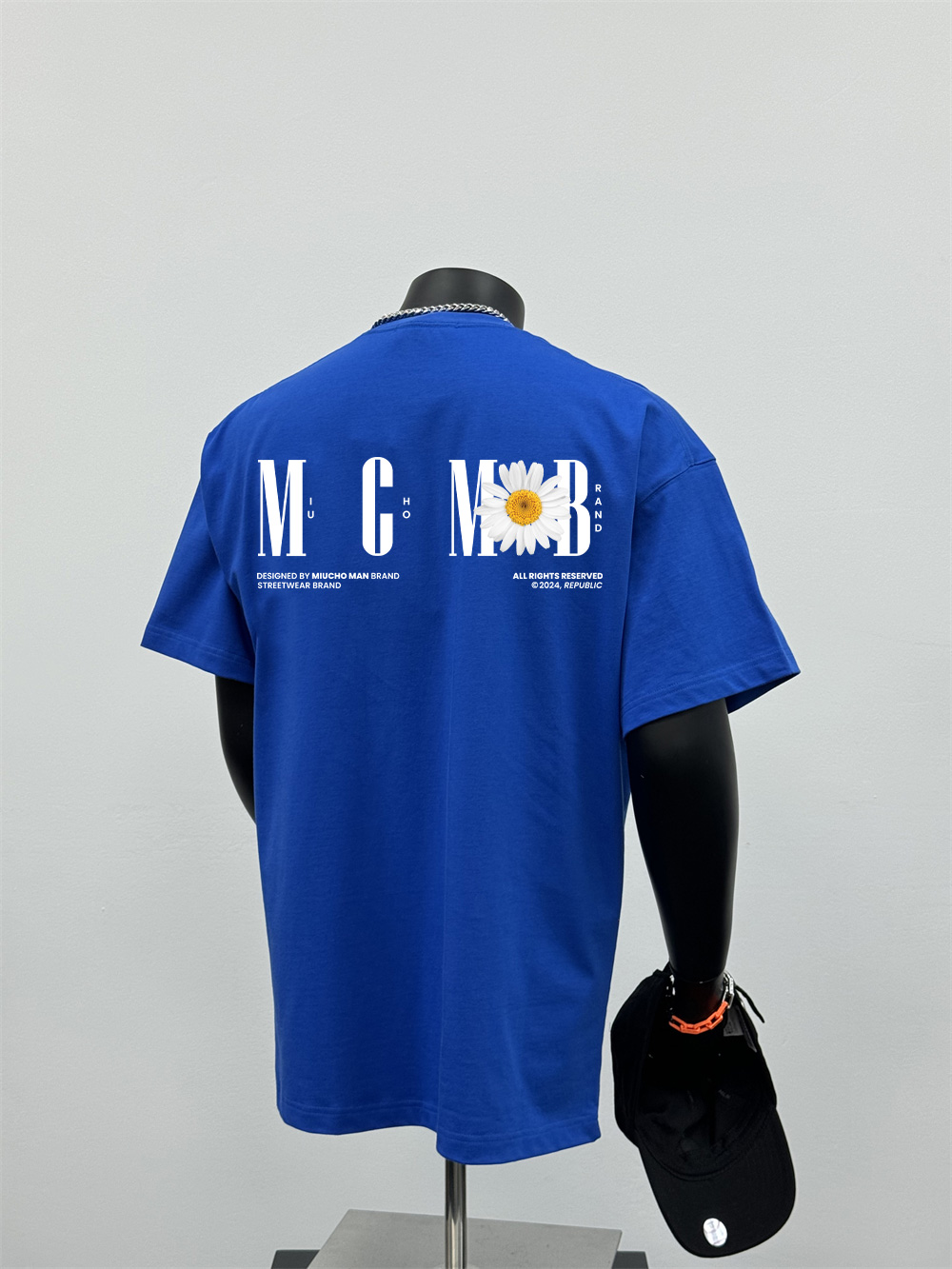 Áo thun nam in hoa cúc form rộng nhiều màu ATD1467 Miucho Man vải cotton thoáng mát cổ tròn in mix_thumbnail_3