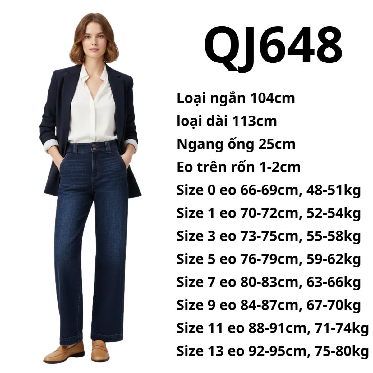 QJ648 Quần jeans JB- đậm