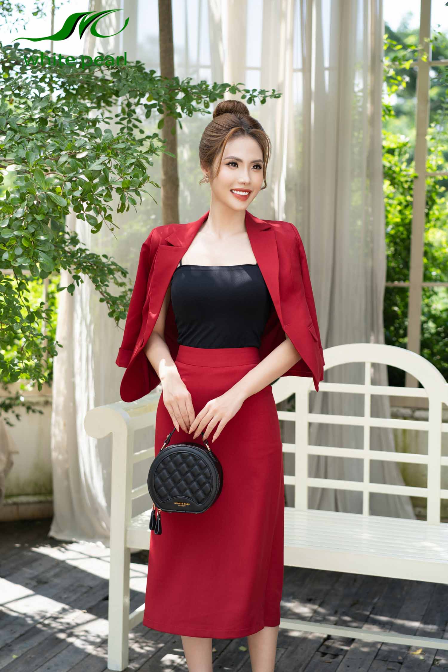 Bộ vest eo tay lỡ lật thời trang công sở cao cấp White Pearl_thumbnail_5