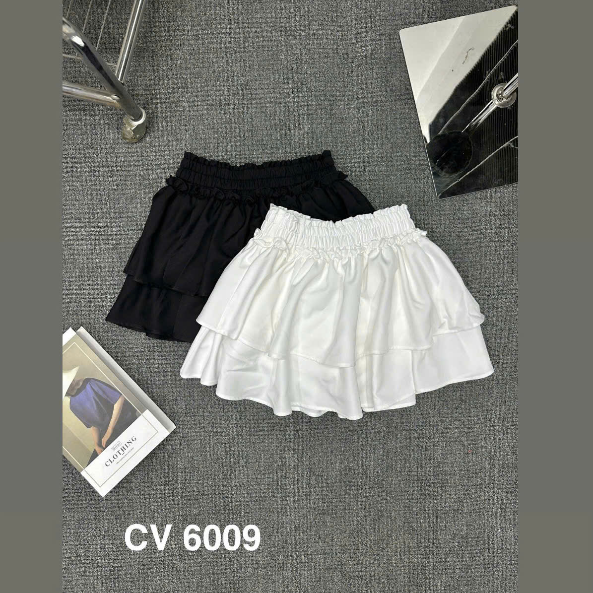 Chân váy tầng lưng thun hack dáng bigsize CV6009 dành cho nàng béo mập từ 55-90kg