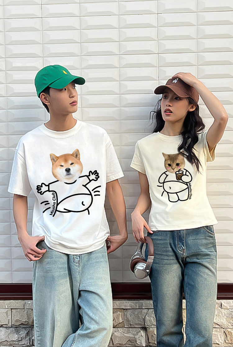 Áo thun cặp nam nữ đôi form rộng vải cotton co giãn thoáng mát ATD1674 Miucho in mix_thumbnail_5