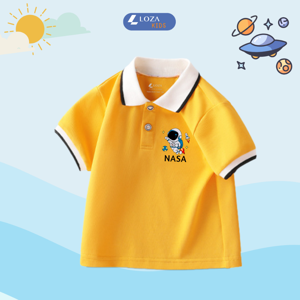 Bộ đồ Polo bé trai in hình phi hành gia - Loza Kids BV279_thumbnail_6
