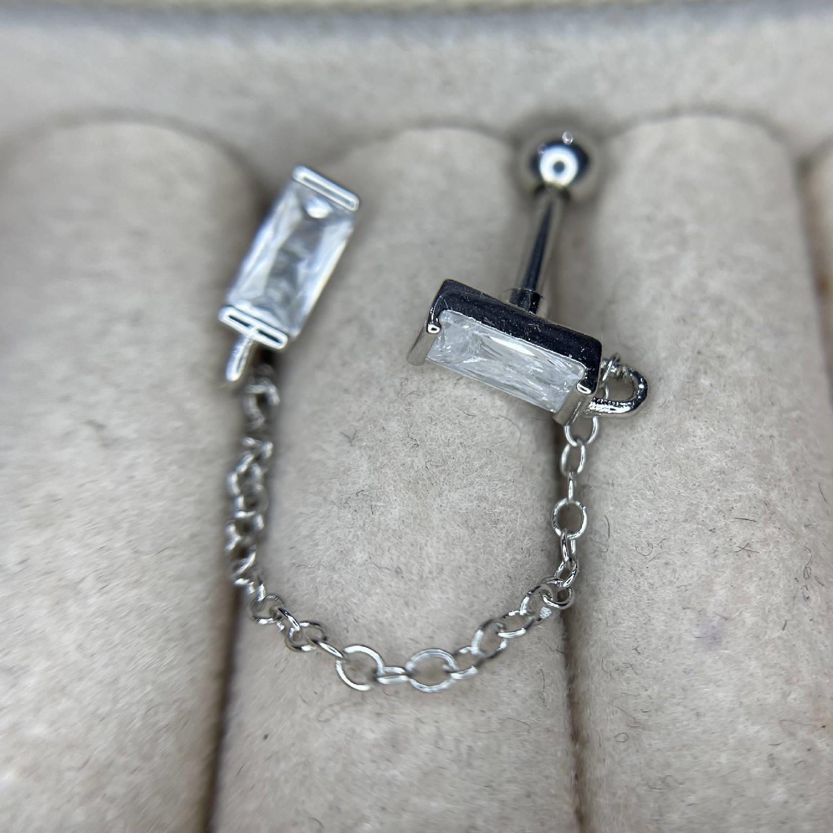 khuyên kiểu xích hai đầu kim cương trắng hình chữ nhật thay được đít dẹt_thumbnail_1