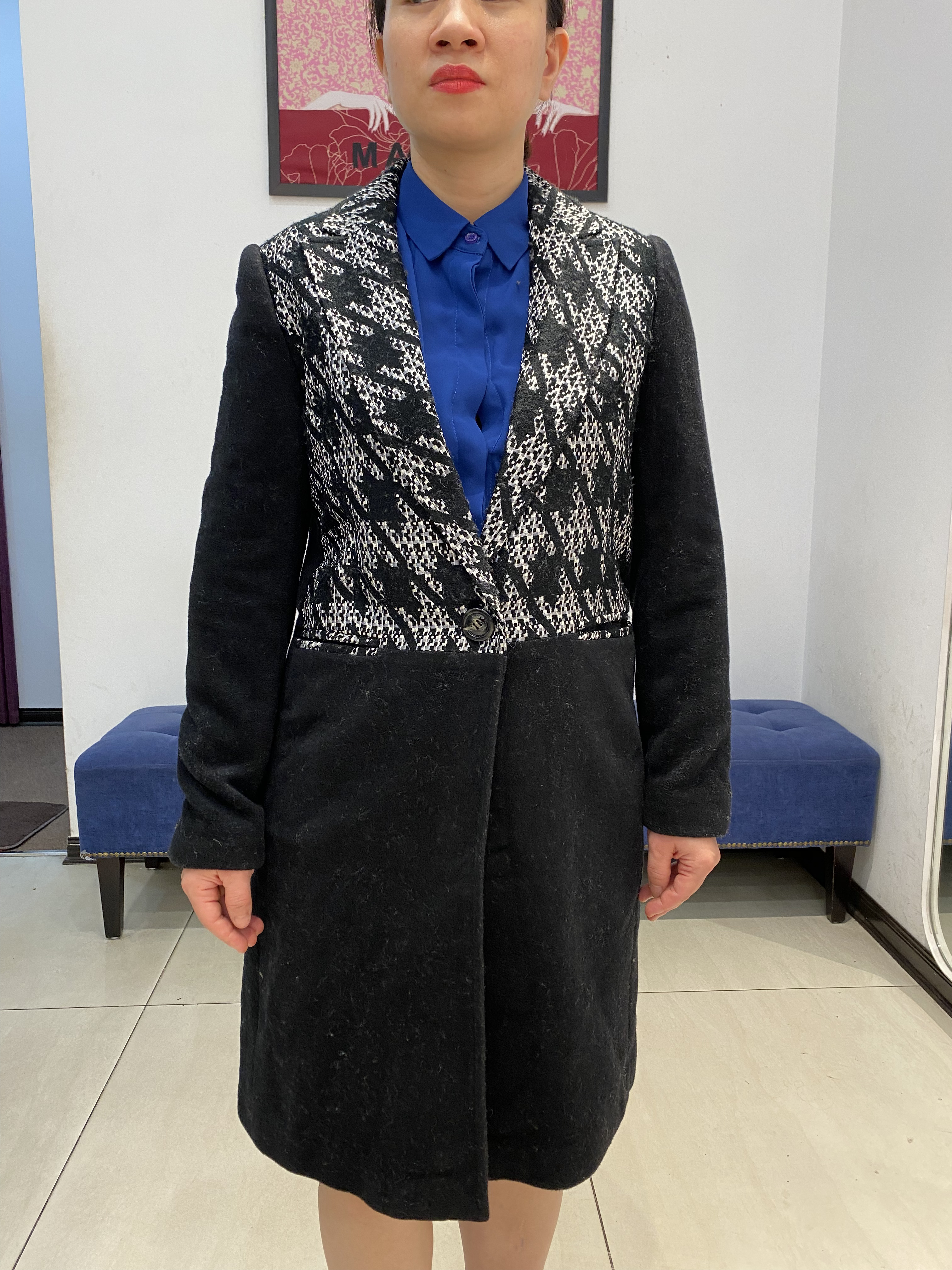 Măng tô đen phối