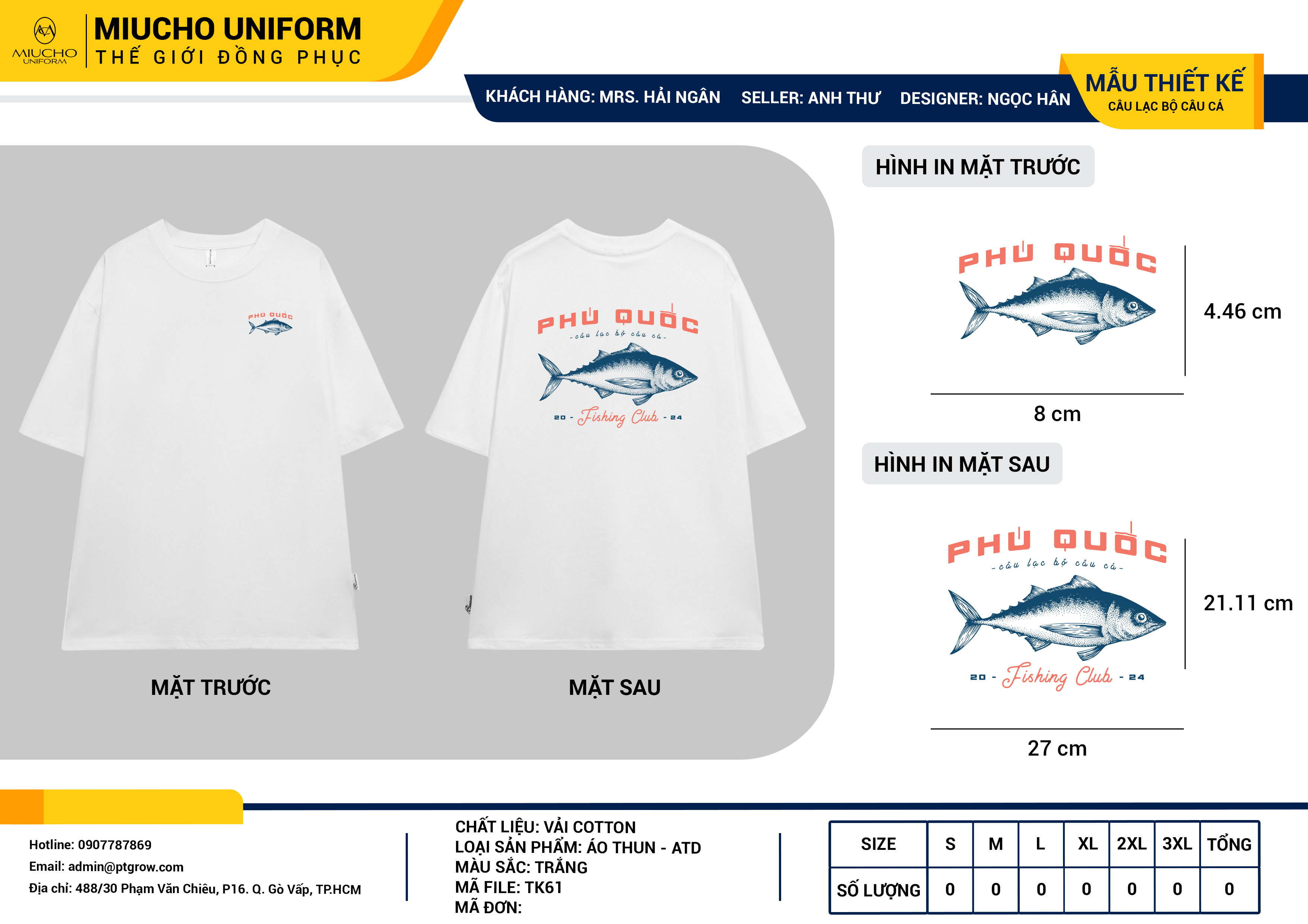 Áo thun thiết kế như nhu cầu TK61