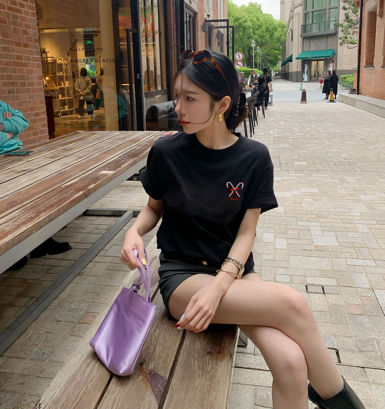 Áo thun nữ giáng sinh noel form vừa regular vải cotton 4c thoáng mát 1763 Miucho Chic Chic in basic_thumbnail_5