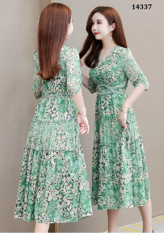 14337-Đầm voan hoa tay lở eo viền ren cách điệu (voan,lót)_thumbnail_2