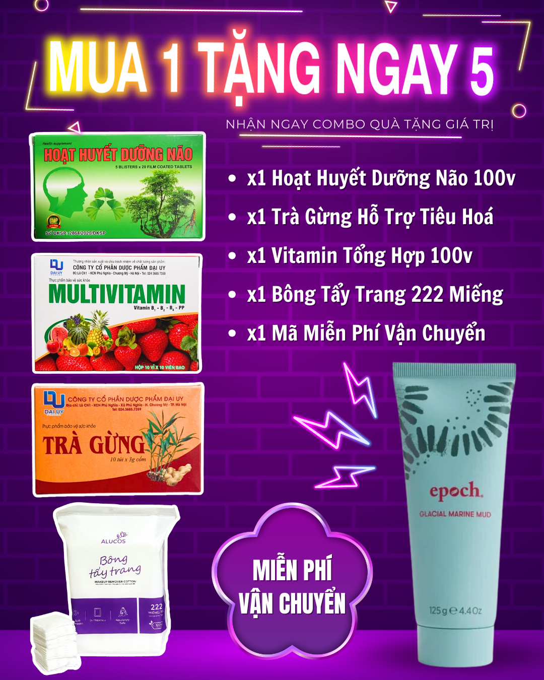 Mặt nạ bùn biển Epoch Glacial Marine Mud Nuskin