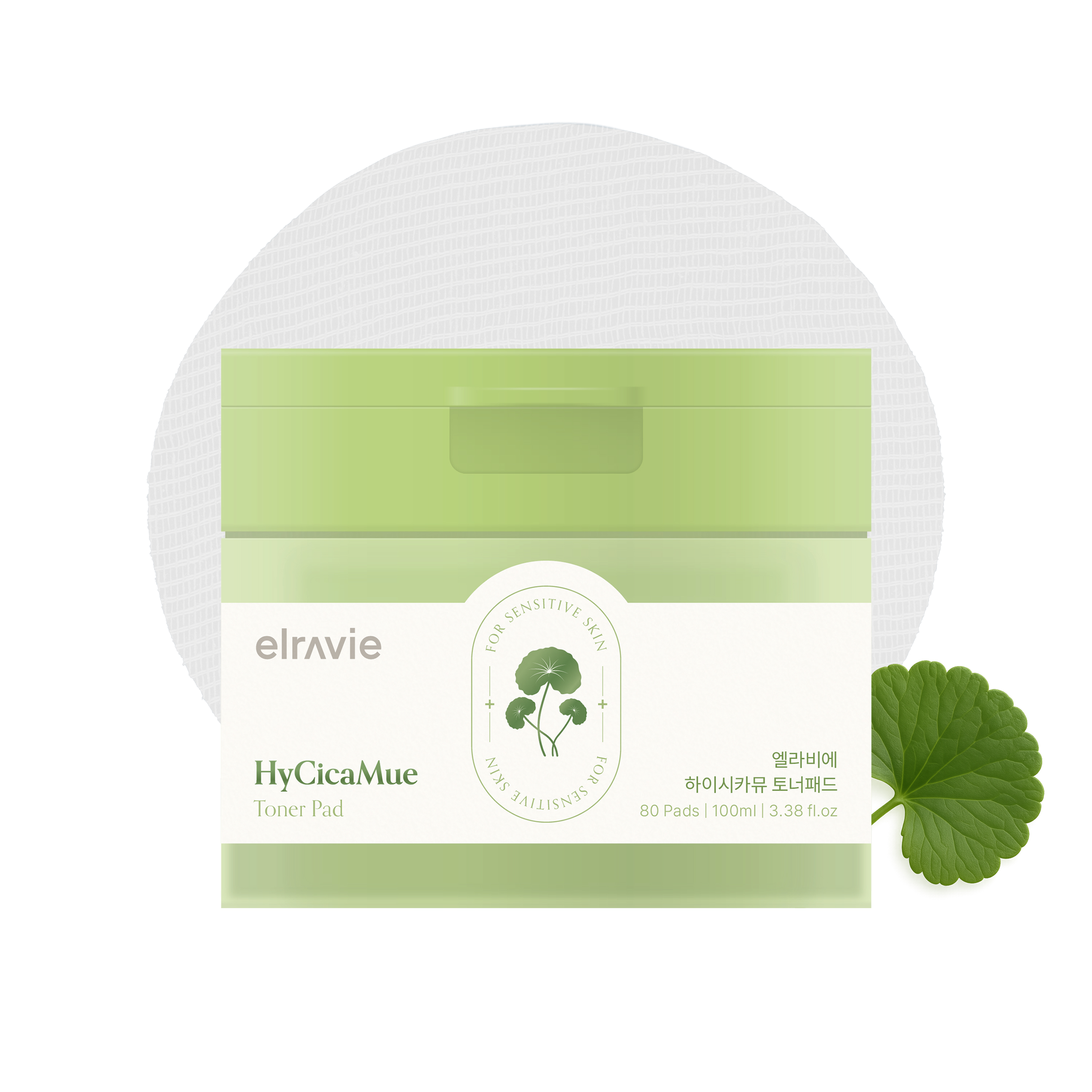 Toner Pad làm dịu da Elravie HyCicaMue 80 miếng