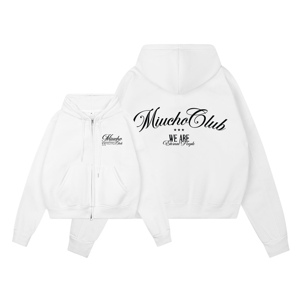 Áo hoodie zip form boxy local brand vải nỉ bông dày dặn khóa kéo HXD1591 Miucho in typography_thumbnail_3