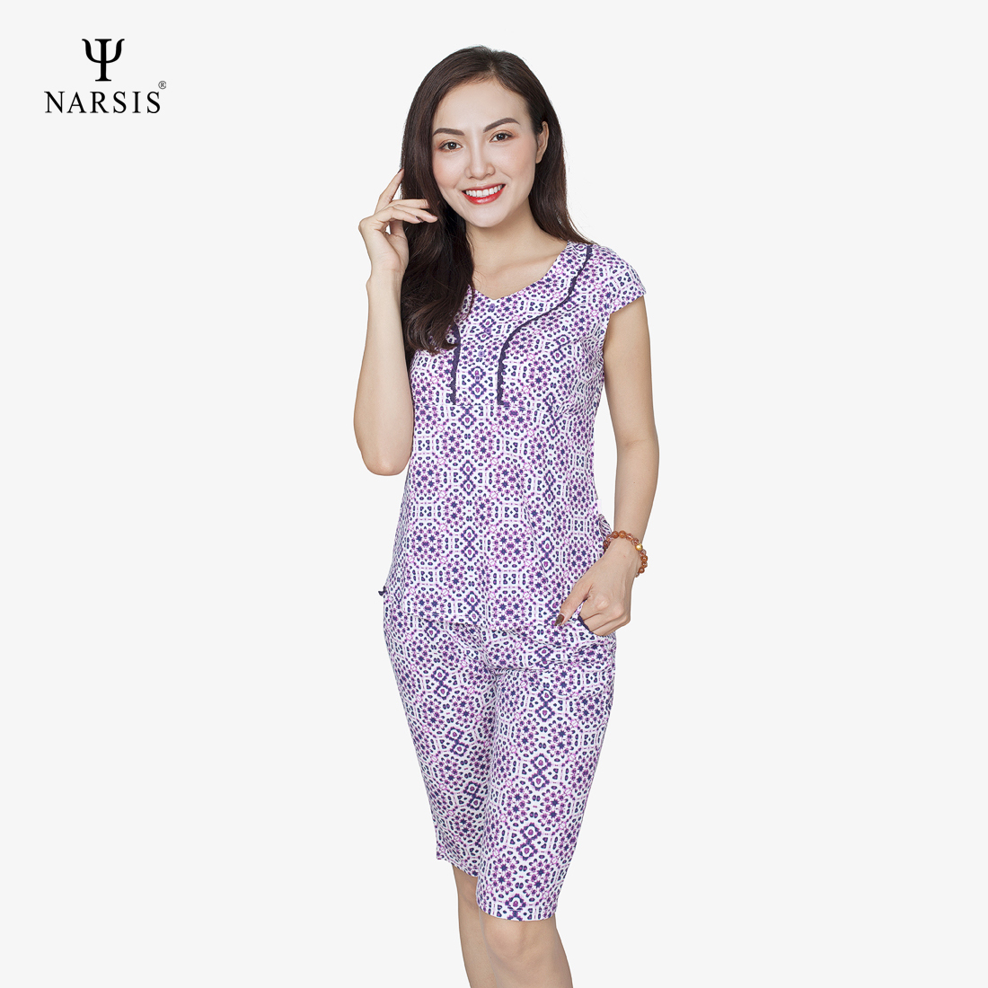 BỘ HÈ LỬNG NỮ M8006 NARSIS CHẤT LIỆU THOÁNG MÁT, DỄ CHỊU, THOẢI MÁI CẢ NGÀY, DỄ VẬN ĐỘNG