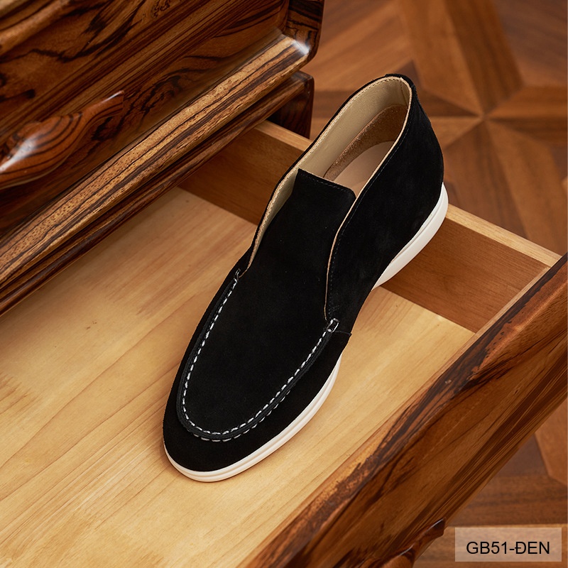 GB51 - Bốt nam cổ thấp da lộn phong cách Martin, đế cao su êm ái, 5 màu thời thượng