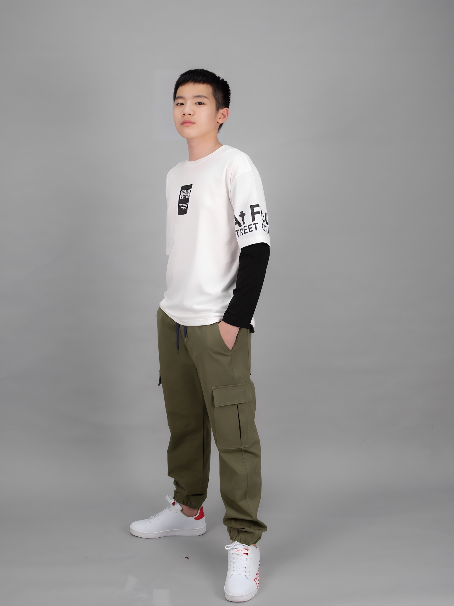 Quần kaki xanh rêu túi hộp_thumbnail_3