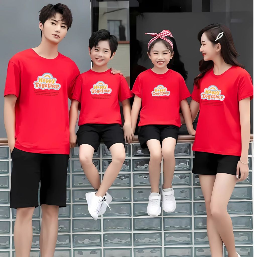 Áo phông gia đình in Happy Together - Áo thun đồng phục gia đình 3-4-5 người - Loza RT3037-AT3037_thumbnail_1