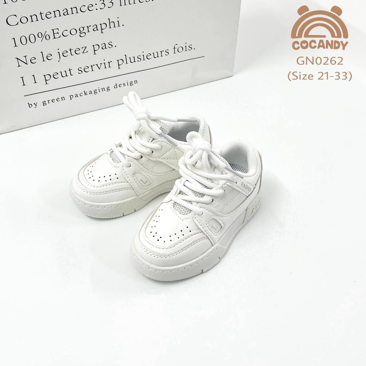 Giày nhập chữ L TRẮNG