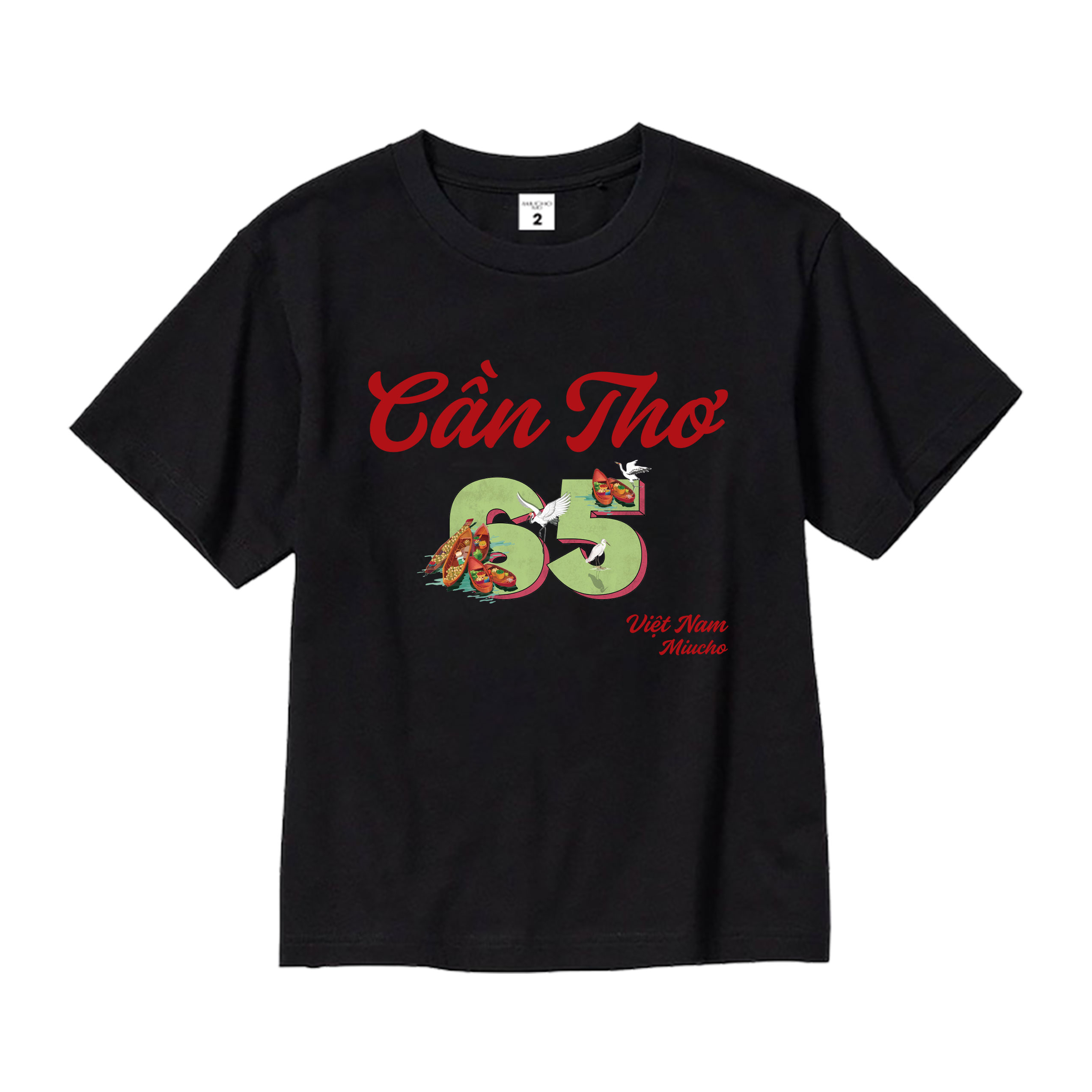 Áo thun du lịch Cần Thơ cho bé form rộng thoáng mát AED1295 Miucho Kid in mix_thumbnail_0