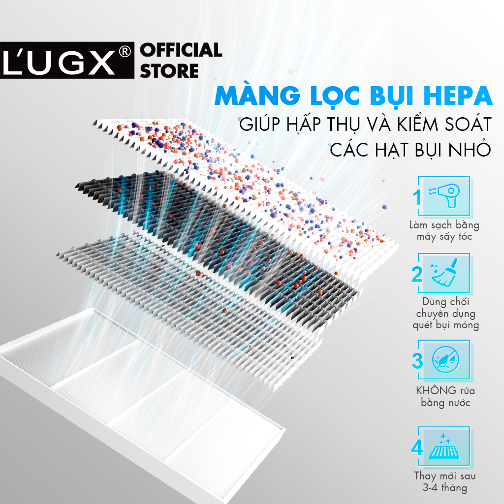 Máy hút bụi nail L’UGX LG622 & LG622S chính hãng - Máy hút bụi móng tích điện và cắm điện Lugx  (bảo hành 6 tháng)_thumbnail_9