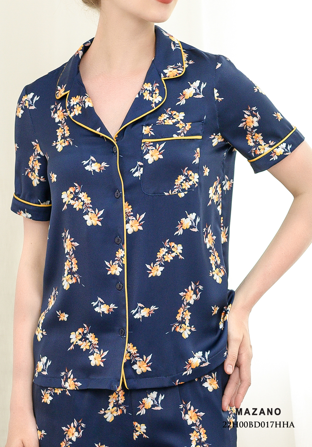 Bộ đồ cộc tay xanh tím than họa tiết phối viền_thumbnail_3