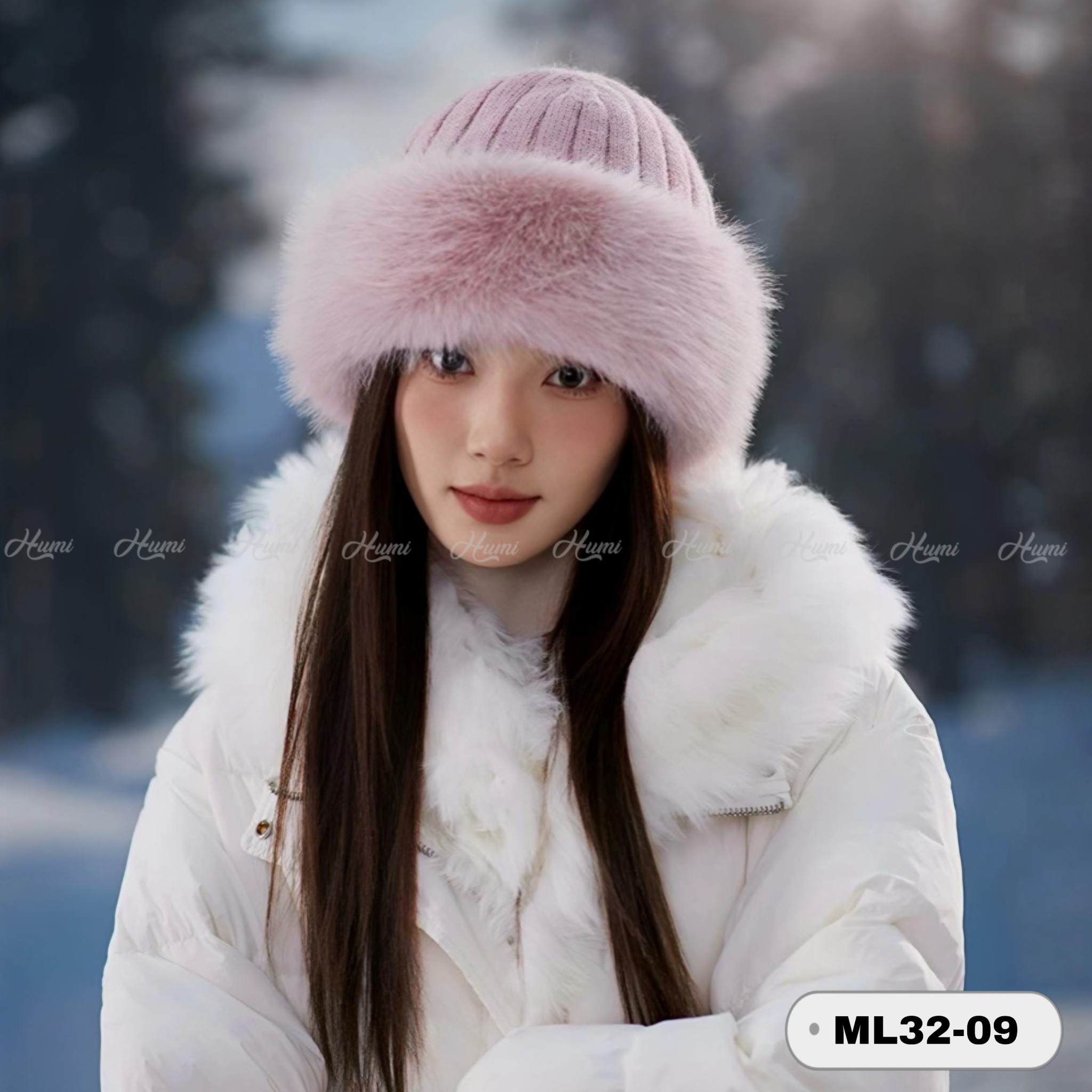 MŨ LEN MÔNG CỔ (ML32-09 Hồng)_thumbnail_0