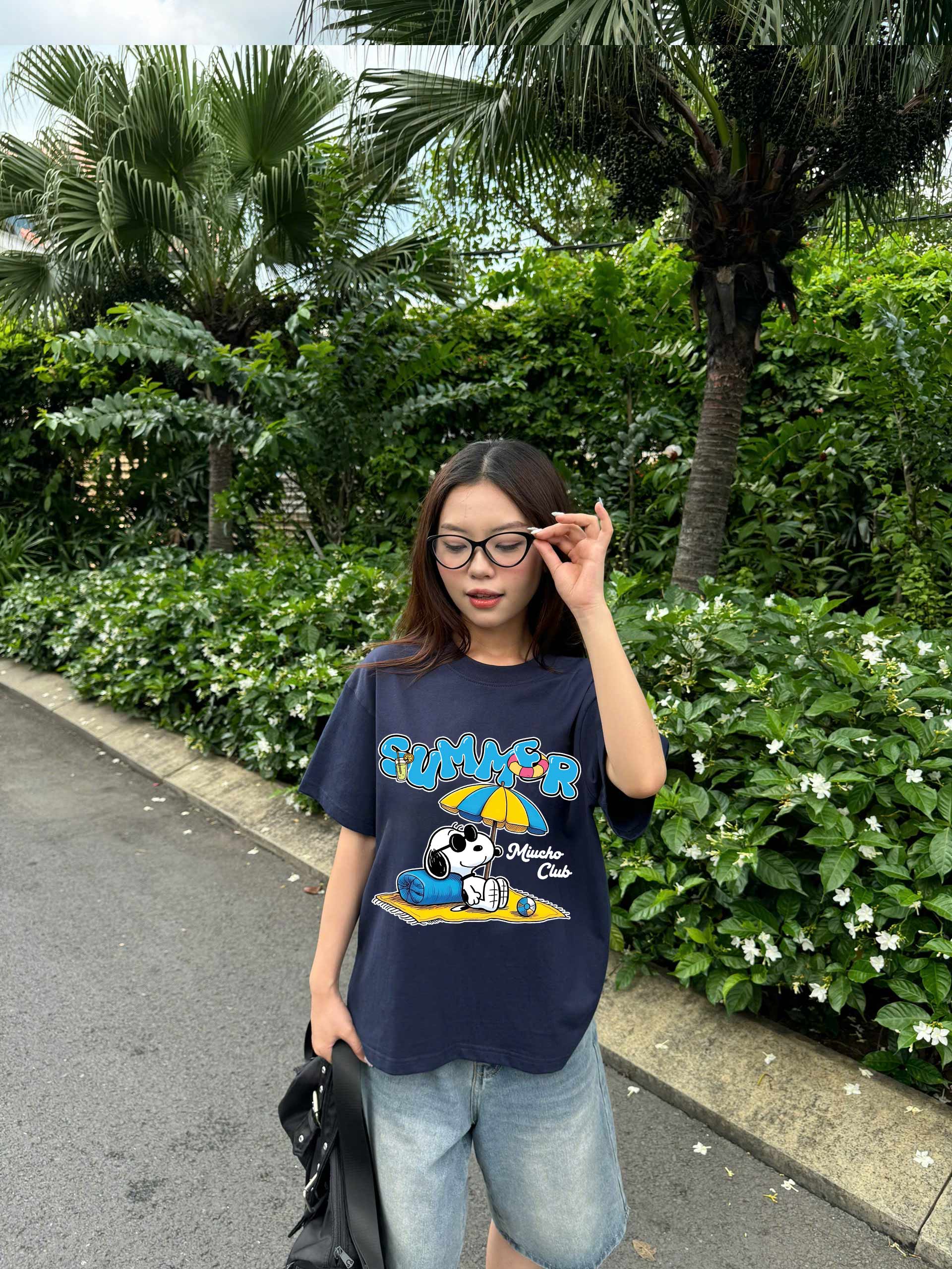 Áo thun boxy hè biển 2331 Miucho chất vải cotton 2 chiều cao cấp dày dặn đứng form in mix_thumbnail_2