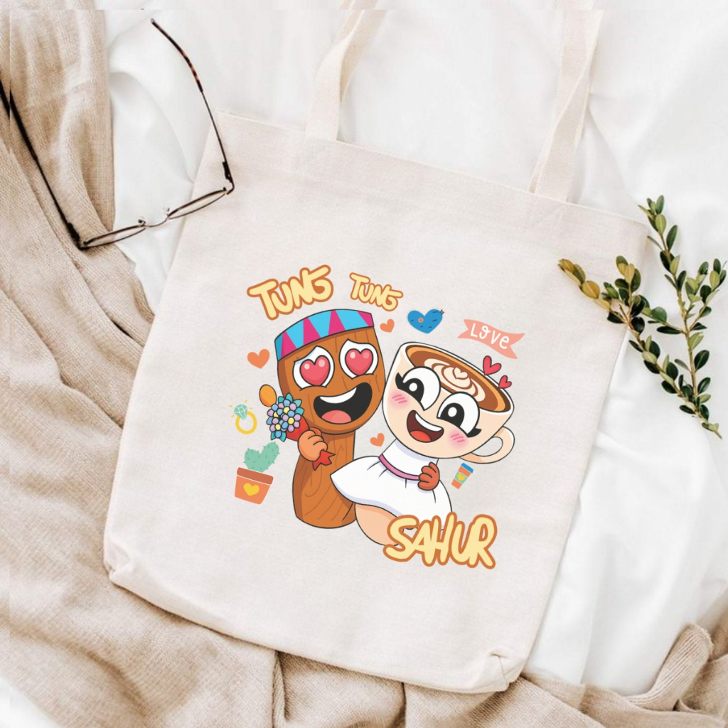 Túi tote in hình Brainrot - Túi vải canvas kích thước 33x37cm đựng vừa A4  và laptop - TOTE25_thumbnail_19