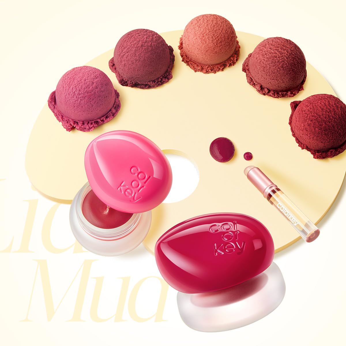 [COLORKEY] Son hũ Colorkey Bouncy Creamy Multi-Purpose Mud 4.5g / Plump Essence Lip Gloss 4g
