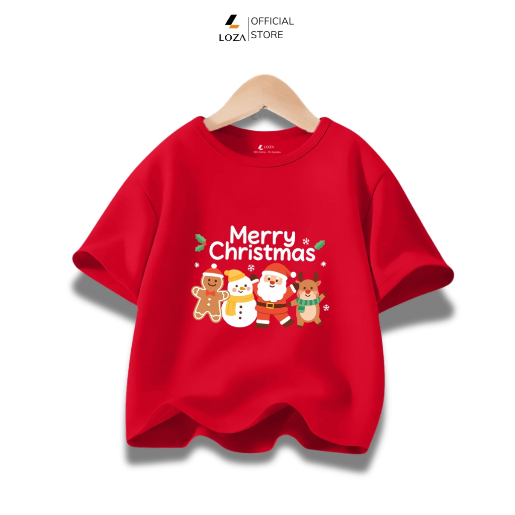 Áo thun bé gái, bé trai NOEL cho bé từ 15-40kg - Áo phông trẻ em Loza Kids- Mã AT031_thumbnail_1