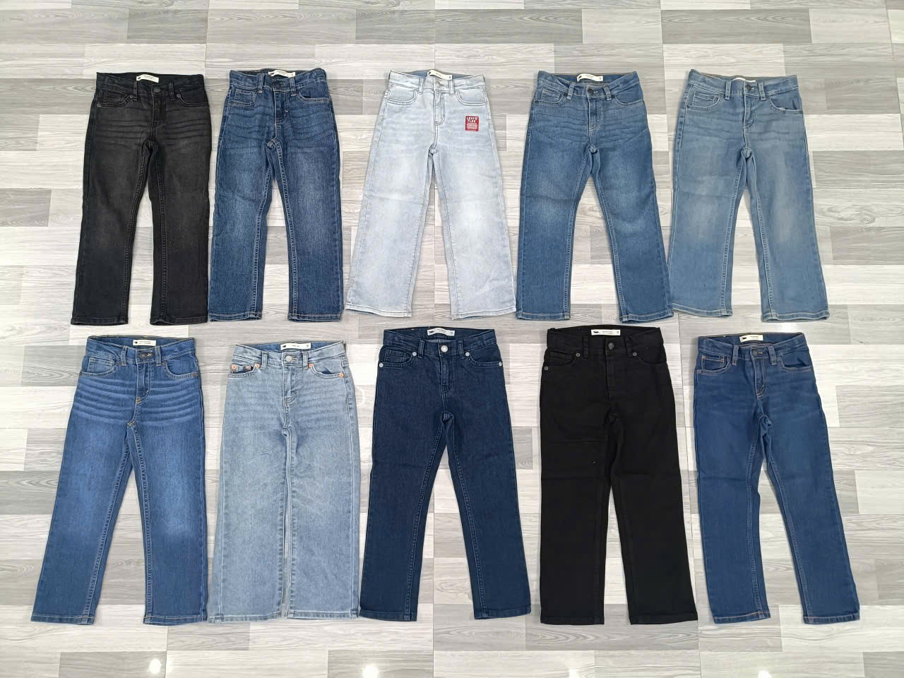 E7 Quần jean bé ( XÁM ĐEN TRỘN )
