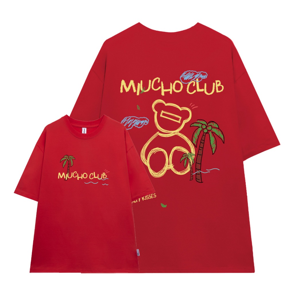 Áo phông nam mùa hè đi biển form rộng nhiều màu ATD1037 Miucho Man tay ngắn cổ tròn in mix_thumbnail_14