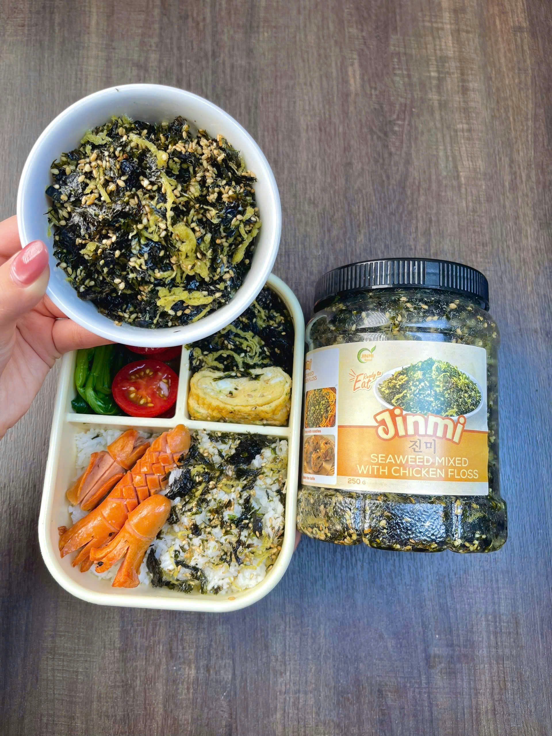 Rong biển Jinmi sấy giòn trộn chà bông gà_thumbnail_4