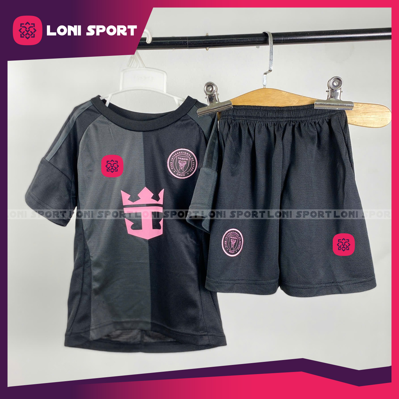 Bộ kid Inter Miami sân khách đen 25/26